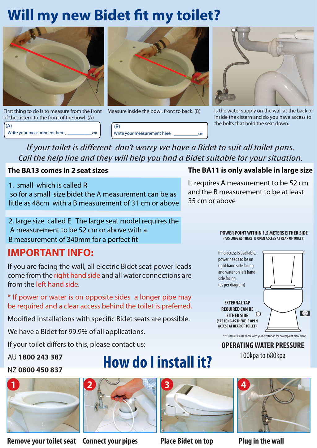 Bidet Instalation